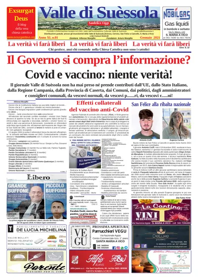 Prima pagina di Gennaio 2021