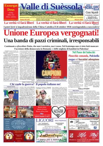 Prima pagina di Marzo 2025