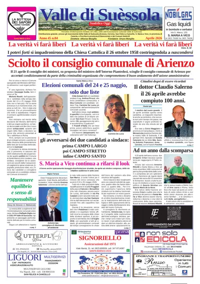 Prima pagina di Aprile 2026
