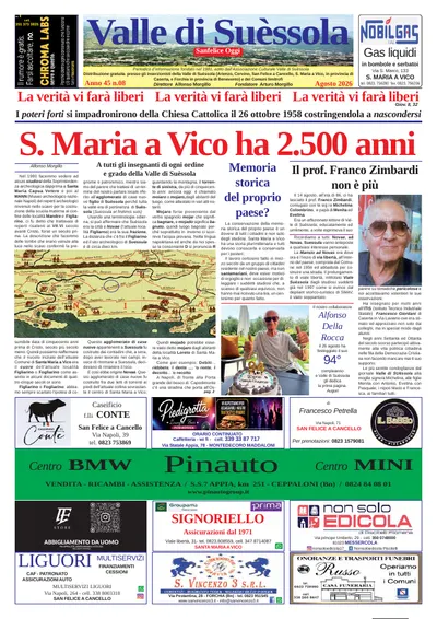 Prima pagina di Agosto 2026